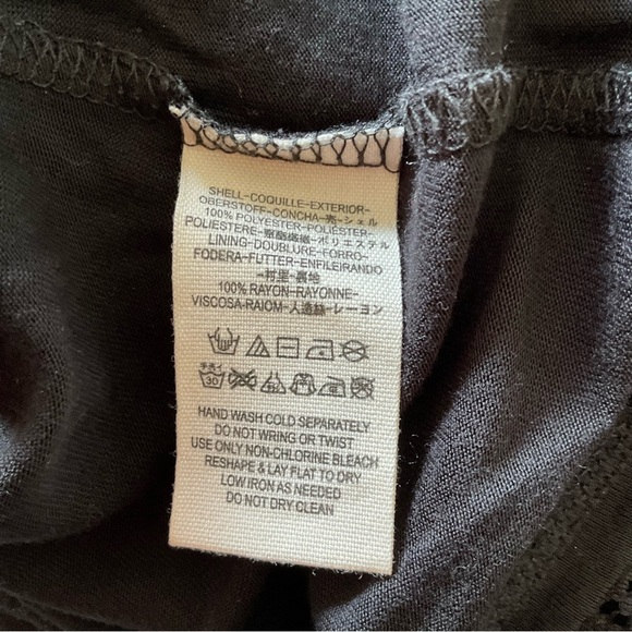 Free People Kristal Metallic Lace Fit and Flare Black Tank Mini Dress in Size 0 - Picture 12 of 12